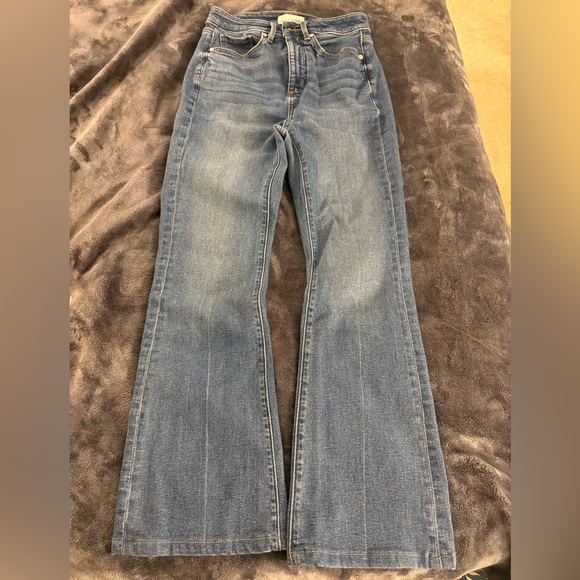 LOFT Women's The Curvy Slim Flare Blue Jeans - Picture 2 of 5